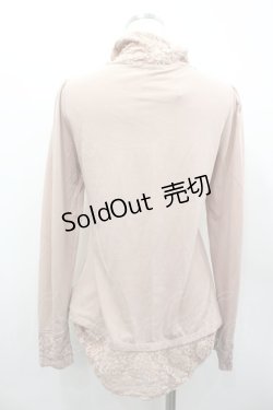 画像3: axes femme / レースハイネックカットソー  ピンク I-26-02-13-041-AX-TO-SA-ZI