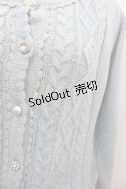 画像2: axes femme / パールボタンニットカーディガン  サックス I-26-02-13-046-AX-TO-SA-ZI