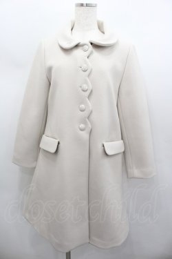 画像1: Fi.n.t / ローズ刺繍衿スカラップコート F ベージュ I-26-02-13-005-CA-CO-TE-ZI