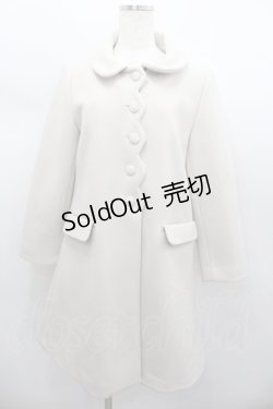 画像1: Fi.n.t / ローズ刺繍衿スカラップコート F ベージュ I-26-02-13-005-CA-CO-TE-ZI