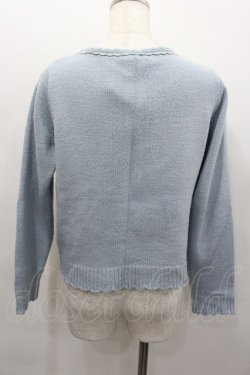 画像3: axes femme / パールボタンニットカーディガン  サックス I-26-02-13-046-AX-TO-SA-ZI