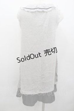 画像3: axes femme / お城柄チュニック  グレーＸ黒 I-26-02-13-048-AX-OP-SA-ZI