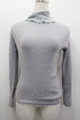 axes femme / 袖口デザインリブタートルプルオーバー  グレー I-26-02-13-049-AX-TO-SA-ZI