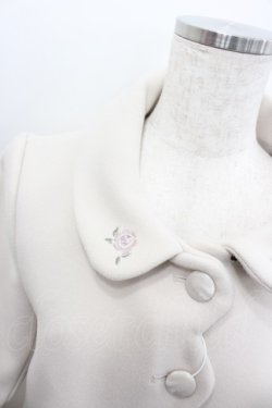 画像2: Fi.n.t / ローズ刺繍衿スカラップコート F ベージュ I-26-02-13-005-CA-CO-TE-ZI