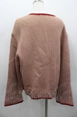 画像3: PINK HOUSE / ワッペン付きパイピングニットジャケット  ピンク I-26-02-13-054-LO-JA-SA-ZI (3)