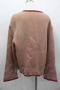 画像3: PINK HOUSE / ワッペン付きパイピングニットジャケット  ピンク I-26-02-13-054-LO-JA-SA-ZI