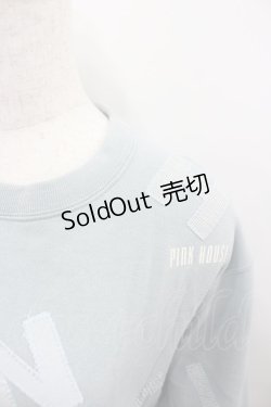 画像2: PINK HOUSE / ギンガムアルファベットアップリケスウェット  サックス I-26-02-13-055-LO-TO-SA-ZI