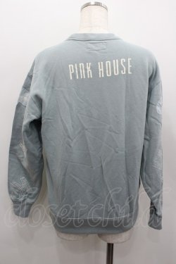画像4: PINK HOUSE / ギンガムアルファベットアップリケスウェット  サックス I-26-02-13-055-LO-TO-SA-ZI