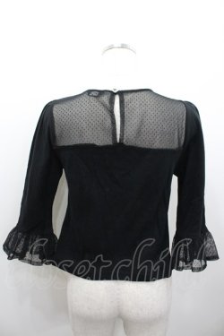 画像2: MILK / チュール切替カットソー  ブラック I-26-02-13-060-ML-TO-SA-ZI