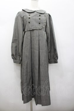 画像1: FLC / MINA*タータンチェックワンピース M グレーチェック I-26-02-13-063-LO-OP-SA-ZI