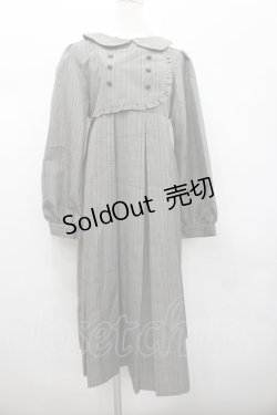 画像1: FLC / MINA*タータンチェックワンピース M グレーチェック I-26-02-13-063-LO-OP-SA-ZI