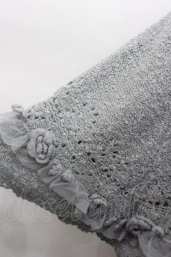 画像2: axes femme / ファー付きニットケープ  グレー I-26-02-13-007-AX-TO-SA-ZI