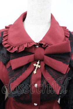 画像2: Secret Honey / ラッフル袖レース長袖セットアップ 2 ワイン I-26-02-13-072-CA-OP-SA-ZI