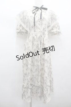 画像1: Amavel / Feminine Laceワンピース  アイボリーＸ黒 I-26-02-13-075-CA-OP-SA-ZI