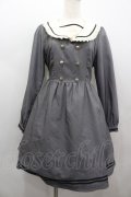 Amavel / リボン付きフリルセーラーカラーワンピース  グレー I-26-02-13-078-CA-OP-SA-ZI
