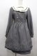 画像1: Amavel / リボン付きフリルセーラーカラーワンピース  グレー I-26-02-13-078-CA-OP-SA-ZI (1)