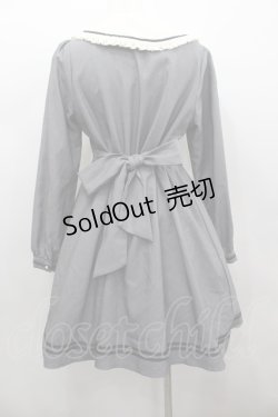 画像3: Amavel / リボン付きフリルセーラーカラーワンピース  グレー I-26-02-13-078-CA-OP-SA-ZI