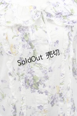 画像2: PINK HOUSE / リトルヴァイオレットプリントワンピース  白 I-26-02-13-086-LO-OP-TE-ZI