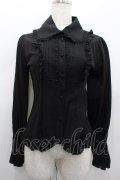 ATELIER PIERROT / ピンタック丸襟ブラウス  黒 I-26-02-13-009-EL-BL-TE-ZI