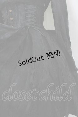 画像2: 草苺大福鴨 / サイド編み下げ&刺繍ジャケット・ビスチェワンピース  黒 I-26-02-13-088-LO-OP-SA-ZI