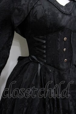 画像3: 草苺大福鴨 / サイド編み下げ&刺繍ジャケット・ビスチェワンピース  黒 I-26-02-13-088-LO-OP-SA-ZI