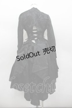 画像4: 草苺大福鴨 / サイド編み下げ&刺繍ジャケット・ビスチェワンピース  黒 I-26-02-13-088-LO-OP-SA-ZI