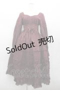 culumi lolita / はしごレースリボンワンピース&コルセットデザイン  ボルドー I-26-02-13-089-LO-OP-SA-ZI