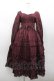 画像1: culumi lolita / はしごレースリボンワンピース&コルセットデザイン  ボルドー I-26-02-13-089-LO-OP-SA-ZI (1)