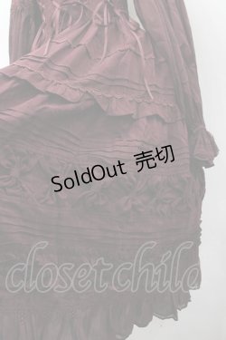 画像2: culumi lolita / はしごレースリボンワンピース&コルセットデザイン  ボルドー I-26-02-13-089-LO-OP-SA-ZI