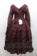 画像4: culumi lolita / はしごレースリボンワンピース&コルセットデザイン  ボルドー I-26-02-13-089-LO-OP-SA-ZI (4)