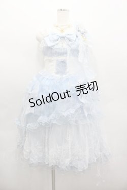 画像1: Red Maria / シフォンリボンジャンパースカート  サックス I-26-02-13-092-EL-OP-SA-ZI