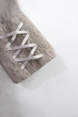 画像2: axes femme / フロントレース&ピンタックブラウス  ブラウン I-26-02-13-010-AX-BL-SA-ZI