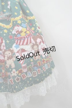 画像3: BABY,THE STARS SHINE BRIGHT / くみゃちゃんのDokiDoki Christmas Party柄ジャンパースカートI  グリーン I-26-02-13-095-BA-OP-SA-ZI
