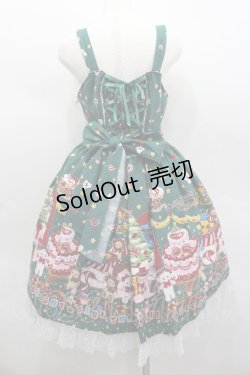 画像4: BABY,THE STARS SHINE BRIGHT / くみゃちゃんのDokiDoki Christmas Party柄ジャンパースカートI  グリーン I-26-02-13-095-BA-OP-SA-ZI