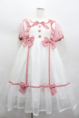 Angelic Pretty / ふんわりパフェワンピース  白ｘ赤 I-26-02-13-096-AP-OP-SA-ZI