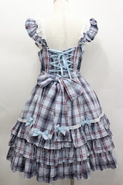 画像3: Angelic Pretty / Cute Heartジャンパースカート(タータン)  サックス I-26-02-13-097-AP-OP-SA-ZI