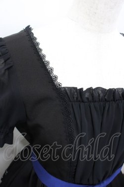 画像3: Moi-meme-Moitie / ステンドグラスプリントサテンワンピース 2 黒×青 I-26-02-13-101-MO-OP-TE-ZI