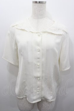 画像1: an another angelus / ローズ刺繍ハシゴカットワーク衿ブラウス F アイボリー I-26-02-13-012-CA-BL-TE-ZI