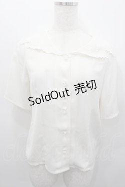 画像1: an another angelus / ローズ刺繍ハシゴカットワーク衿ブラウス F アイボリー I-26-02-13-012-CA-BL-TE-ZI