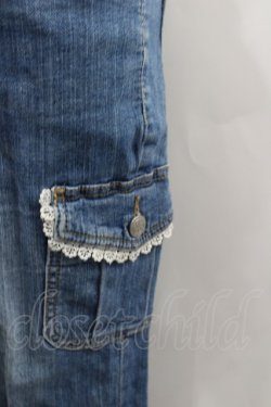 画像2: axes femme / 七分丈デニムカーゴパンツ  青デニム I-26-02-13-110-AX-PA-SA-ZI