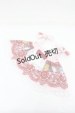 画像1: BABY,THE STARS SHINE BRIGHT / Pastoral Decoration Palette柄くみゃちゃんジャンパースカート  ピンクｘ赤 I-26-02-13-118-BA-ZA-SA-ZI