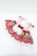画像1: BABY,THE STARS SHINE BRIGHT / Pastoral Decoration Palette柄くみゃちゃんジャンパースカート  ピンクｘ赤 I-26-02-13-118-BA-ZA-SA-ZI (1)