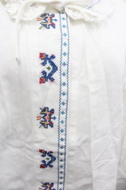 画像2: PINK HOUSE / 刺繍入りブラウス  ホワイト I-26-02-13-015-LO-BL-SA-ZI