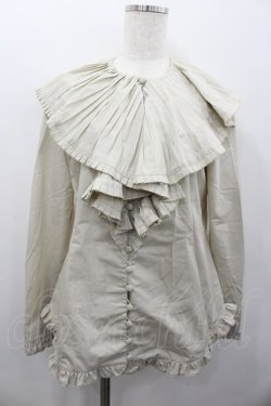 画像1: ATSUKI ONISHI / ピエロカラーブラウス  ベージュ I-26-02-13-016-LO-BL-SA-ZI