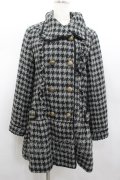 axes femme / ラメ千鳥格子コート  黒Ｘグレー I-26-02-13-002-AX-CO-SA-ZI