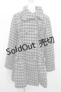 axes femme / ラメ千鳥格子コート  黒Ｘグレー I-26-02-13-002-AX-CO-SA-ZI