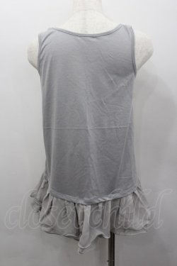 画像3: axes femme / 肩透けロングタンク  グレー I-26-02-13-021-AX-TO-SA-ZI