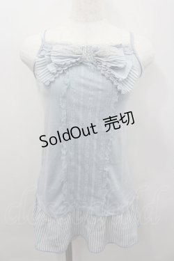 画像1: axes femme / /レースリボンキャミソール  サックス I-26-02-13-022-AX-TO-SA-ZI