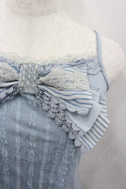 画像2: axes femme / /レースリボンキャミソール  サックス I-26-02-13-022-AX-TO-SA-ZI