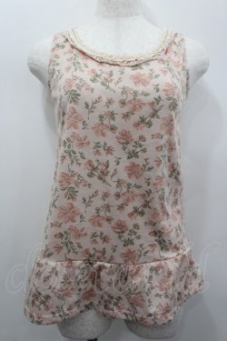 画像1: axes femme / フラワー総柄タンク  ピンク I-26-02-13-023-AX-TO-SA-ZI